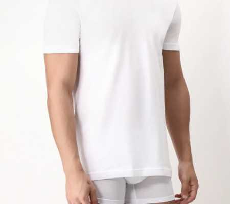 T-Shirt Girocollo Cagi 1328 in Cotone Natural Comfort