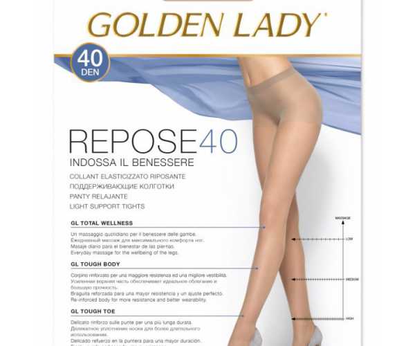 5 paia Collant elasticizzato riposante Golden Lady Repose 40