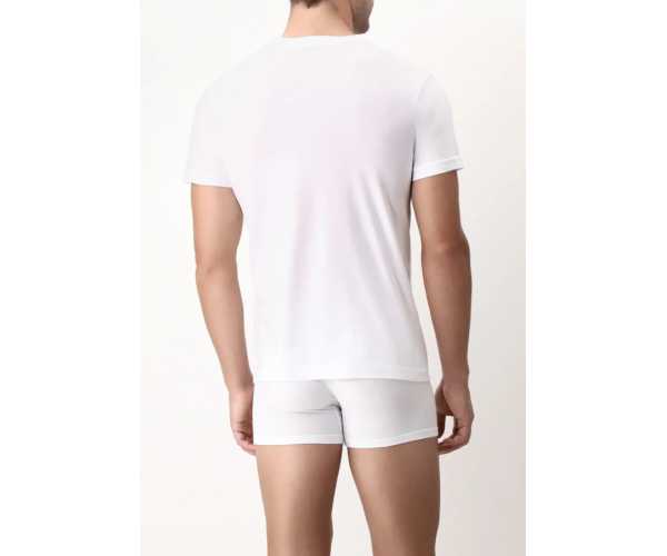 T-Shirt con Scollo a V Cagi 1305 in Cotone Natural Comfort